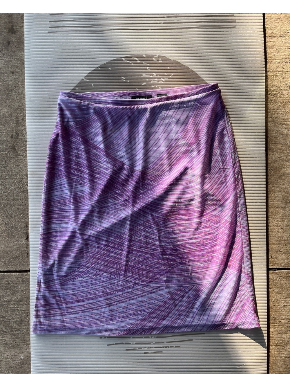 Express Purple Gradient Midi Skirt